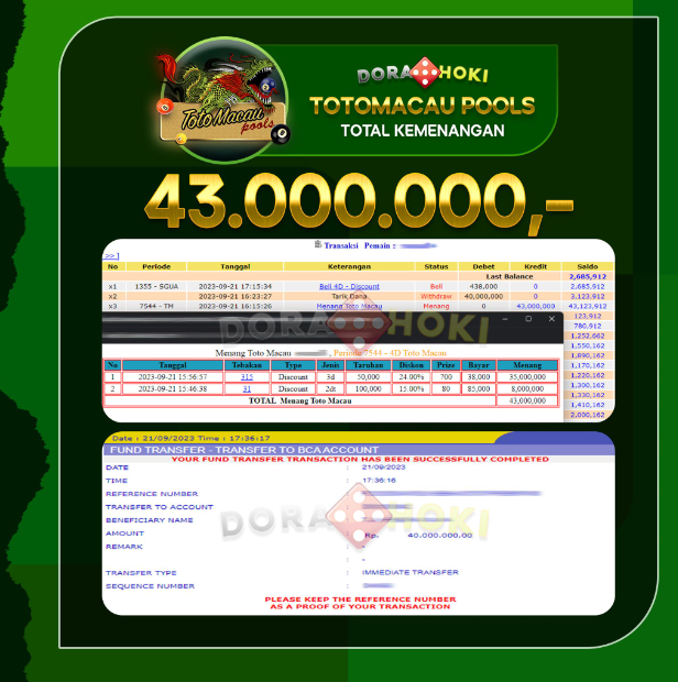 BUKTI JP DORAHOKI TOGEL TOTOMACAU 21 SEPTEMBER 2023