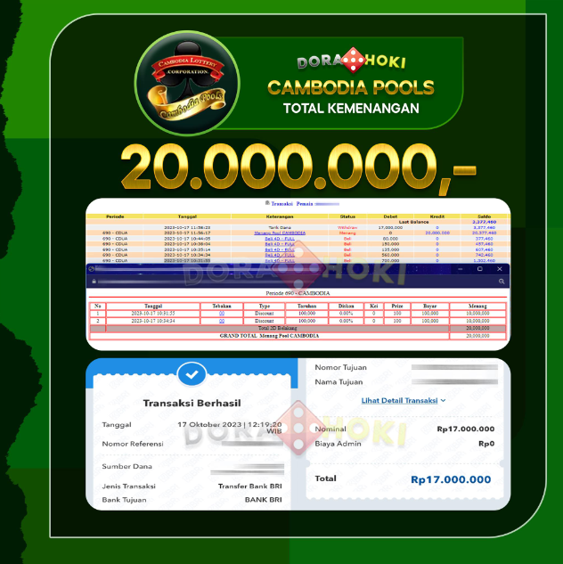 Togel Cambodia Rp.20.000.000