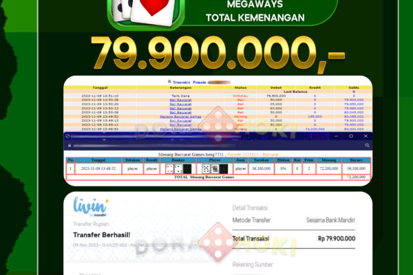 Livecasino Baccarat Rp.79.900.000