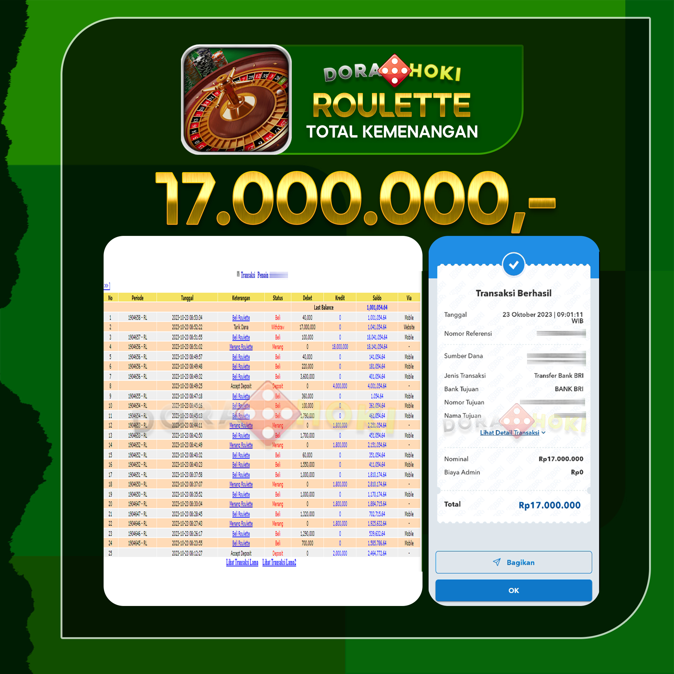 Livegames Roulette Rp.17.000.000