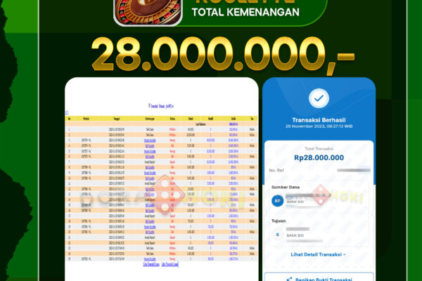 LIVECASINO ROULETTE Rp.28.000.000