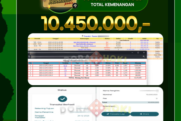 bukti jp Togel totomacau