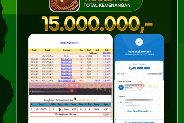 BUKTI JP LIVECASINO ROULETTE 15,000,000