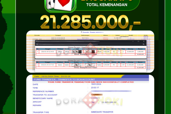 Livecasino Baccarat 3 Rp.21.285.000