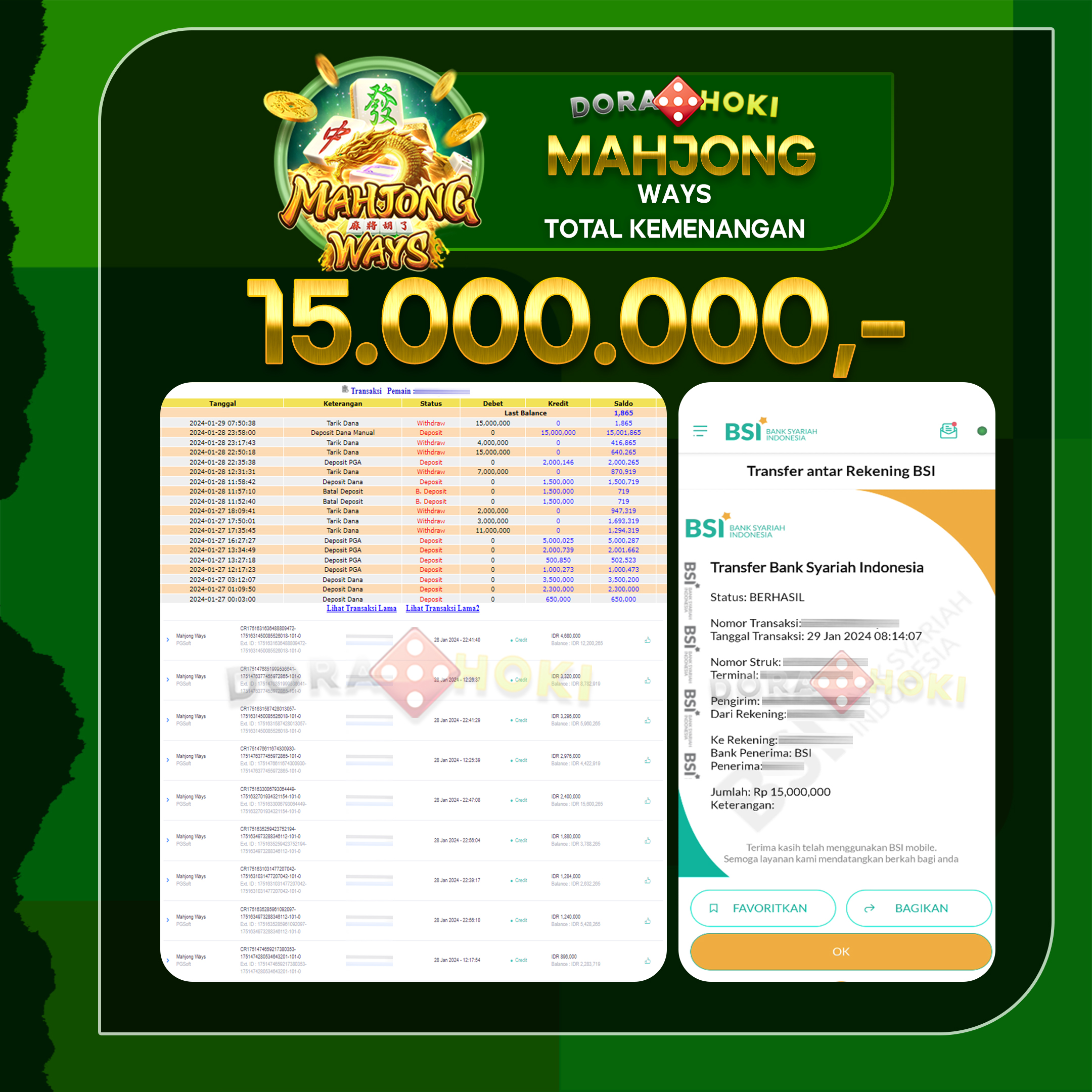 MAHJONG-WAYS 15.000.000