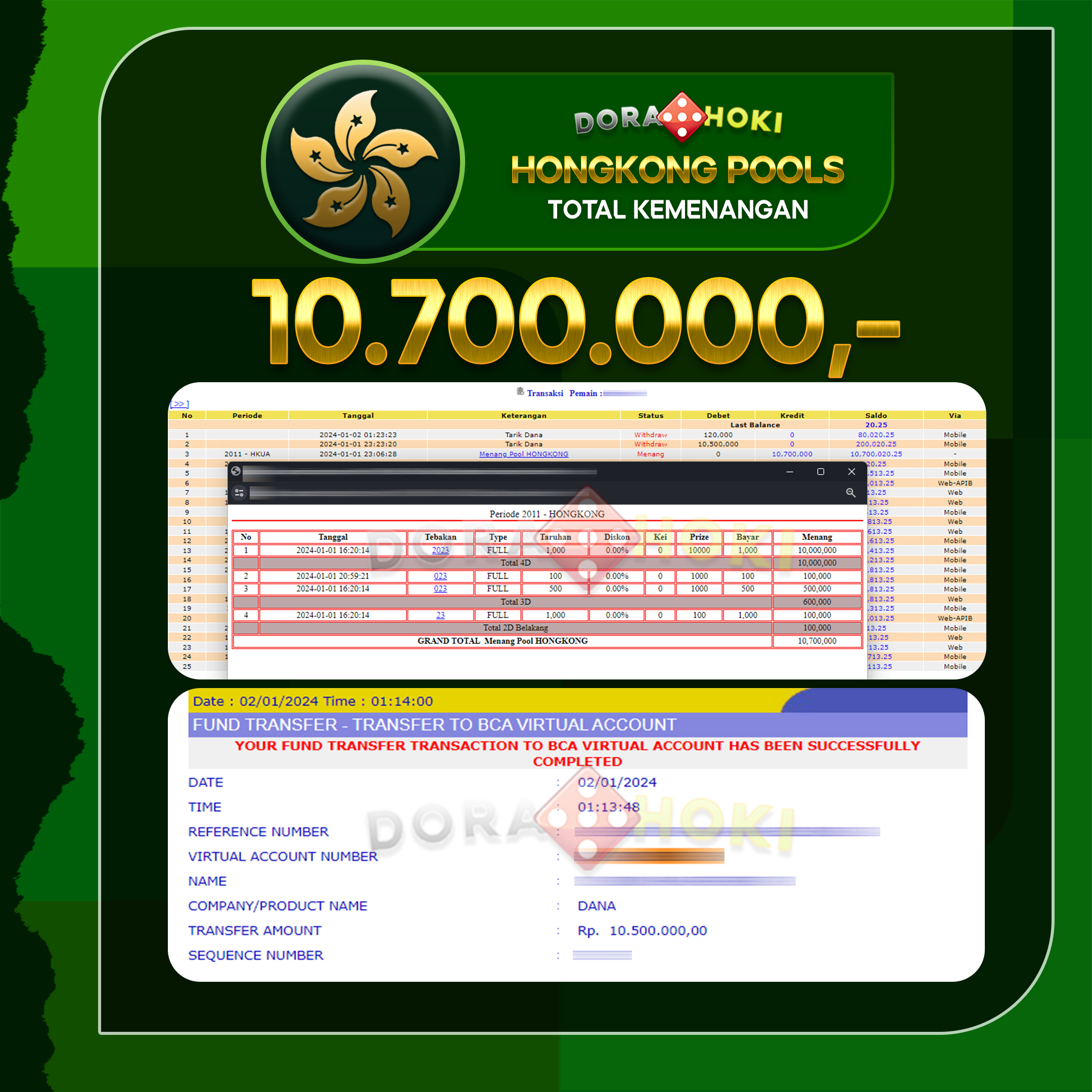 Togel Hongkong Rp.10.700.000