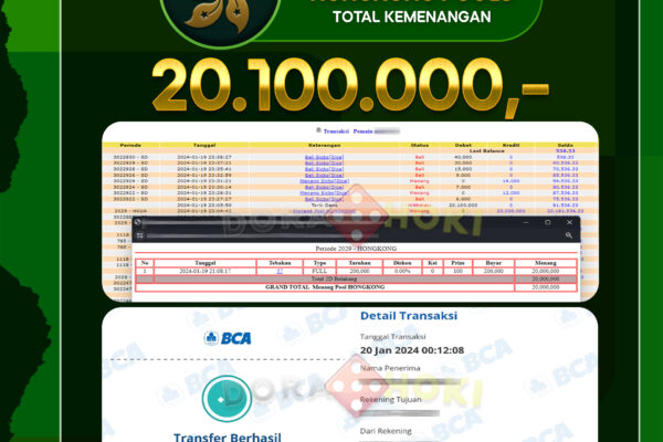 Togel Hongkong Rp.20.100.000