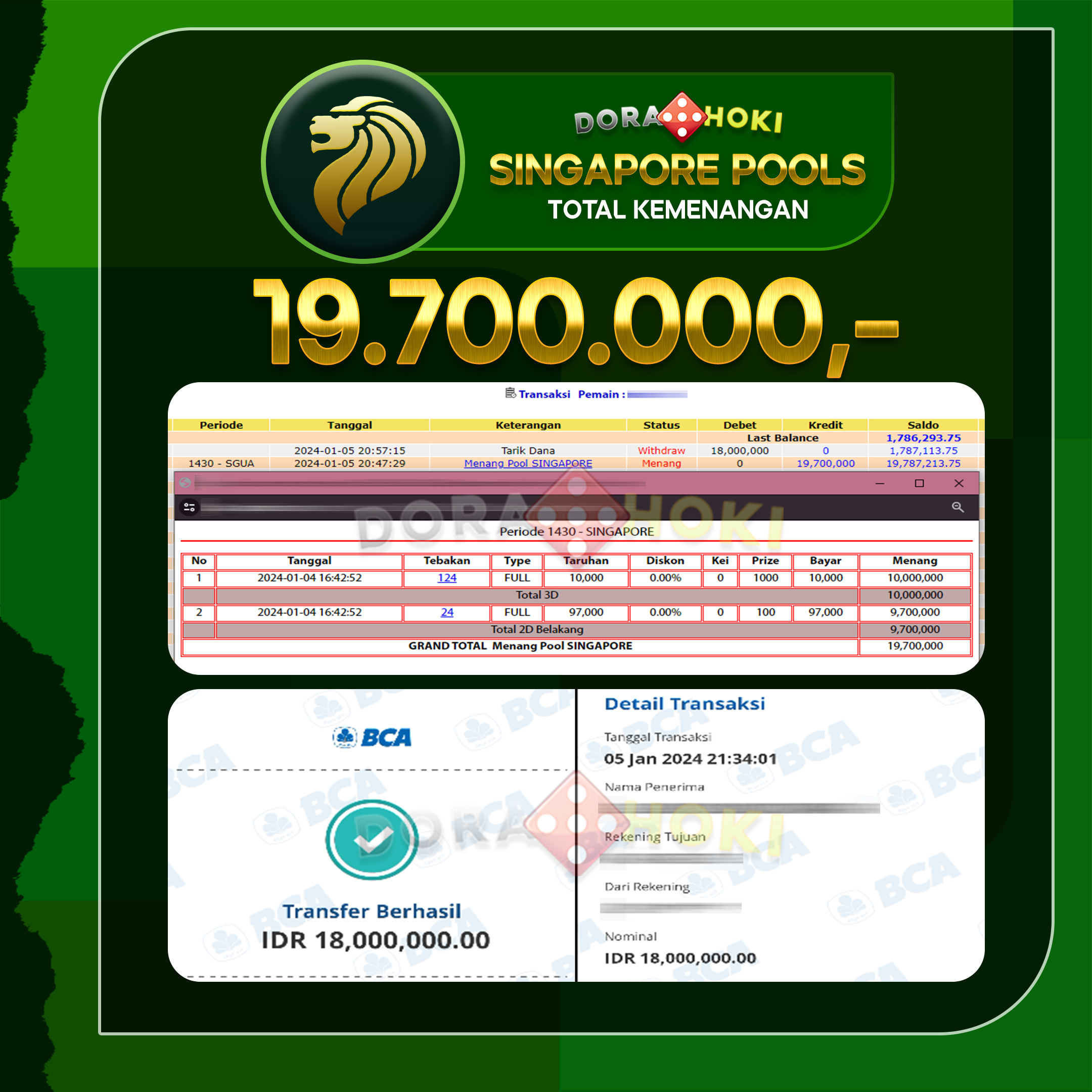 Togel Singapore Rp.19.700.000