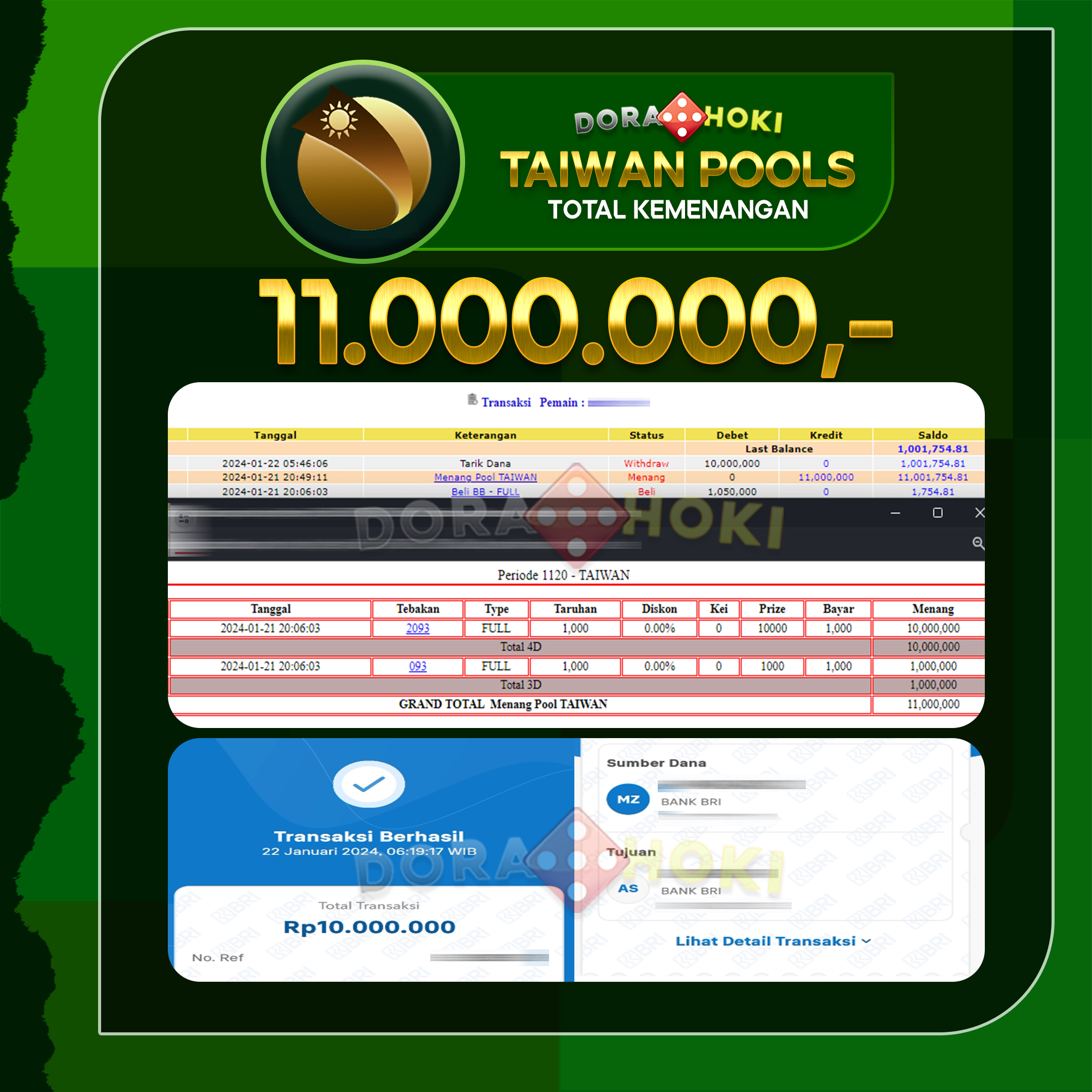 Togel Taiwan Rp.11.000.000