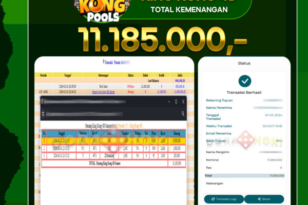 Togel King Kong 4d 11.000.000