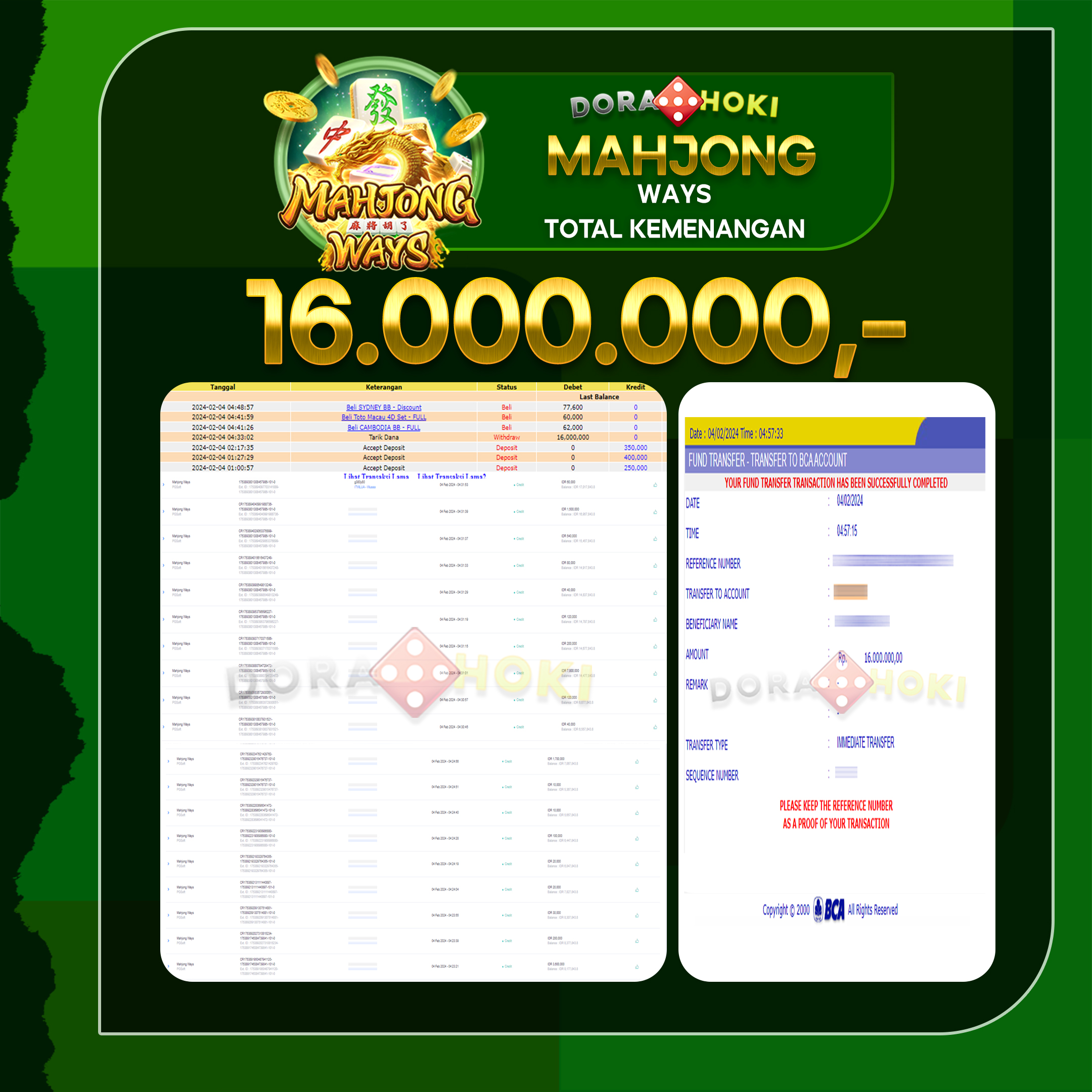 Mahjong Ways 16.000.000