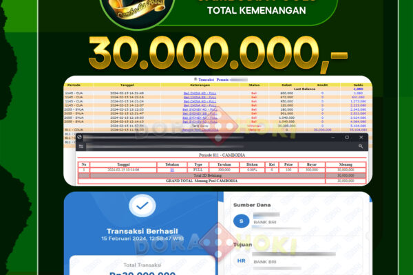 TOGEL CAMBODIA 30.000.000