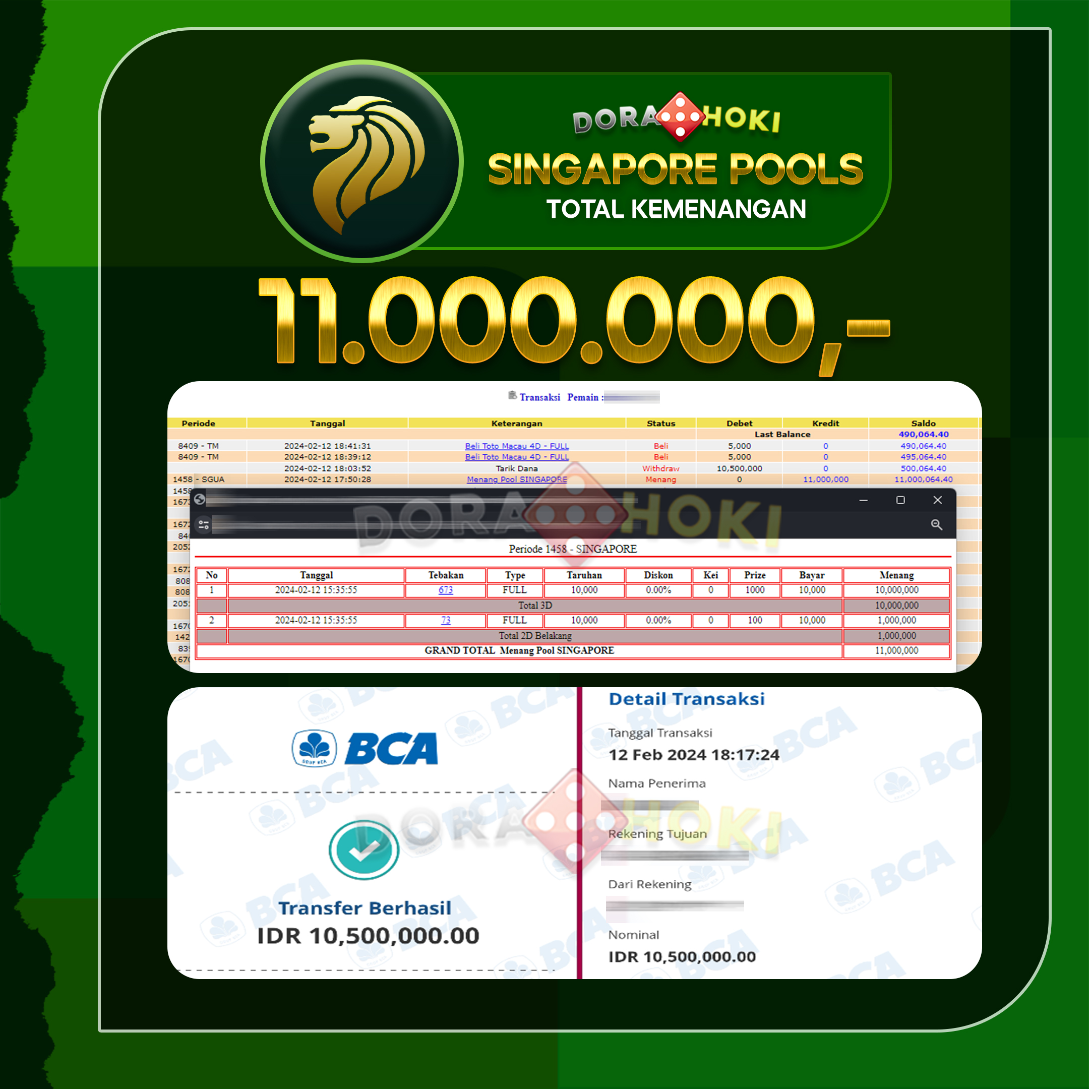 TOGEL SINGAPORE 10.500.000