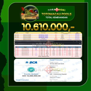 TOGEL Toto Macau 10.610.000