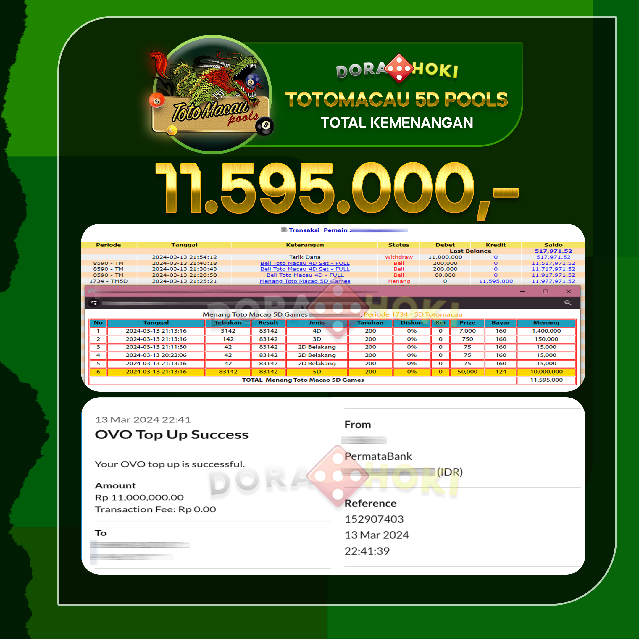 TOTO MACAU 11.595.000