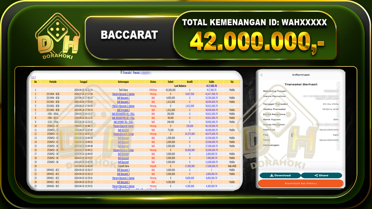 BACCARAT 42.000.000