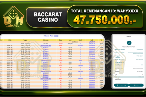 LIVECASINO BACCARAT 47.750.000