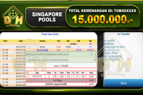 TOGEL SINGAPORE 15.000.000