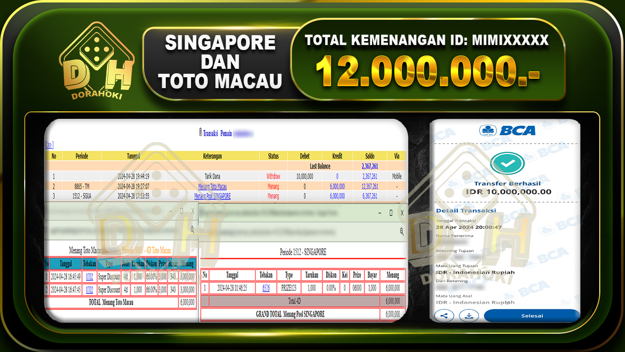 singapore dan toto macau 12.000.000