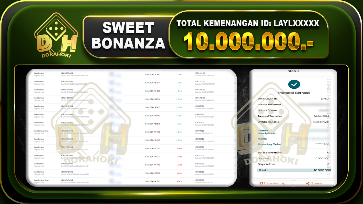 Sweet Bonanza 10.000.000