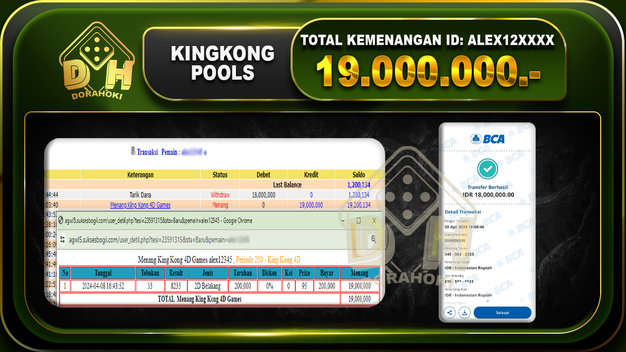 KINGKONG 4D 19.000.000