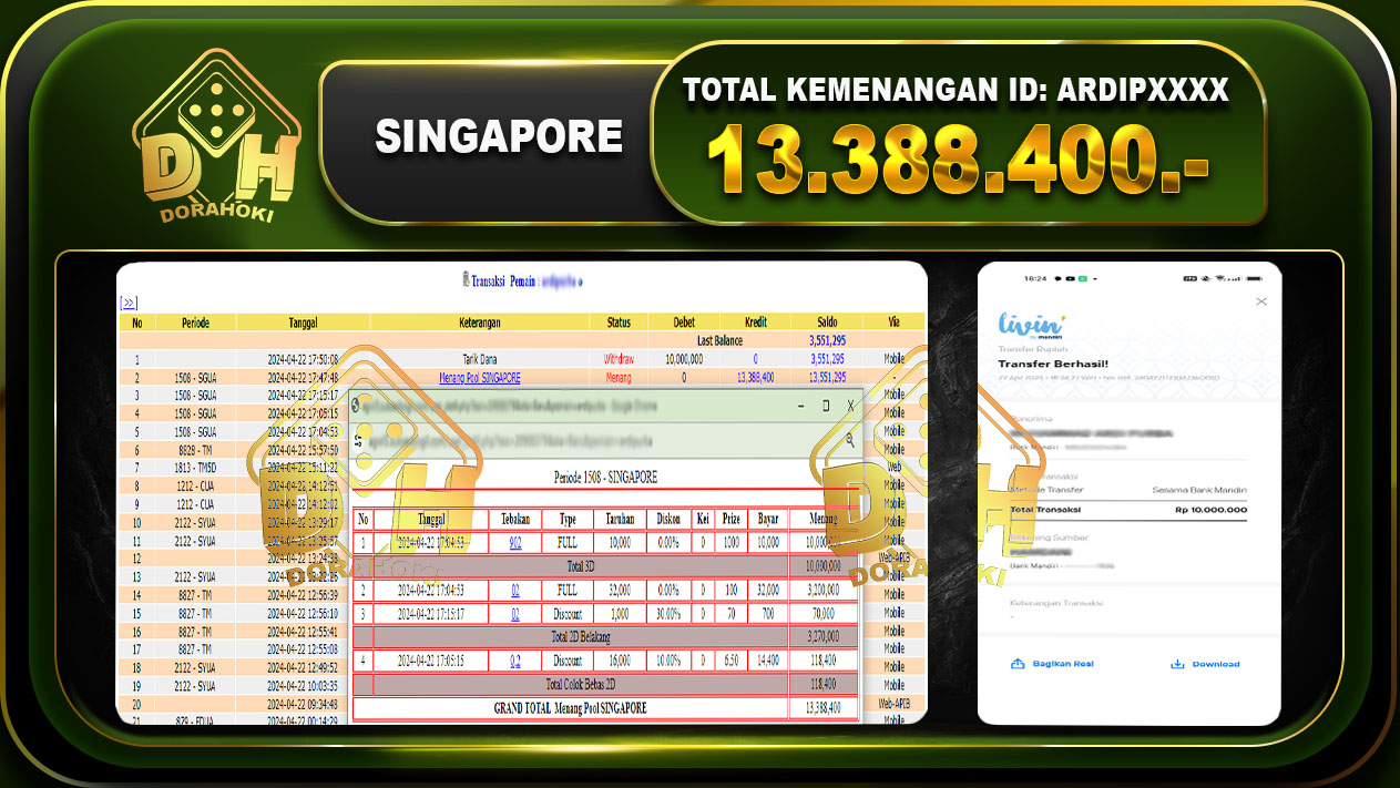 TOGEL SINGAPORE 13.388.400