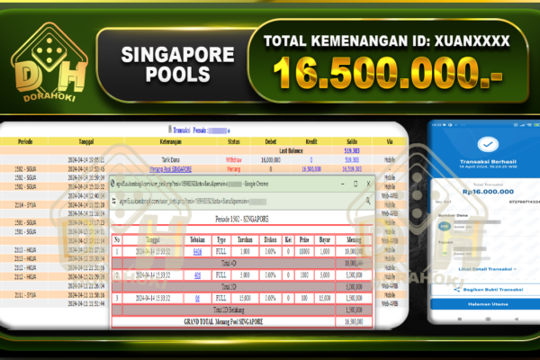 TOGEL SINGAPORE 16.500.000