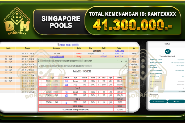 TOGEL SINGAPORE 41.300.000