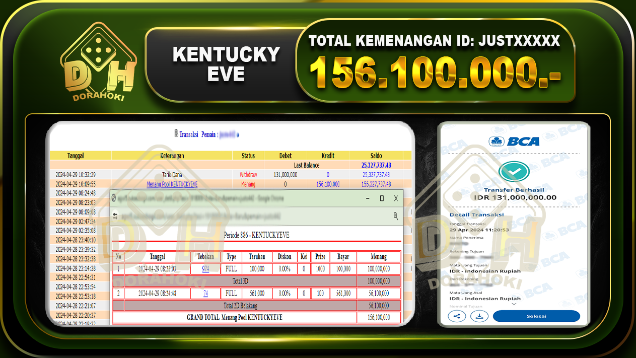 KENTUCKY EVE 156.100.000