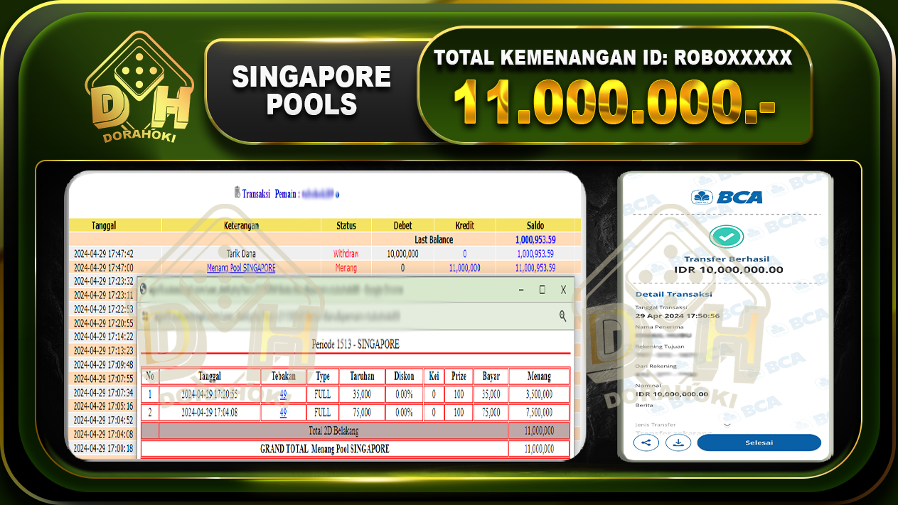 TOGEL SINGAPORE 11.000.000