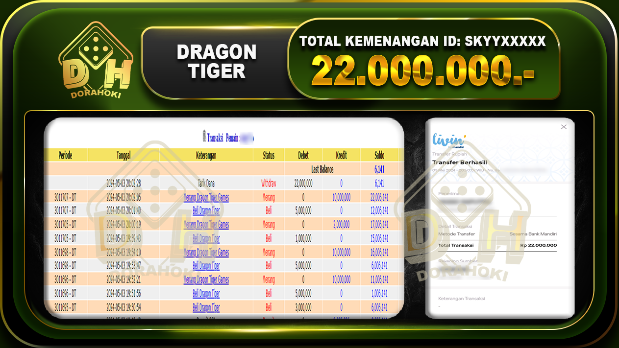 Dragon Tiger 22.000.000