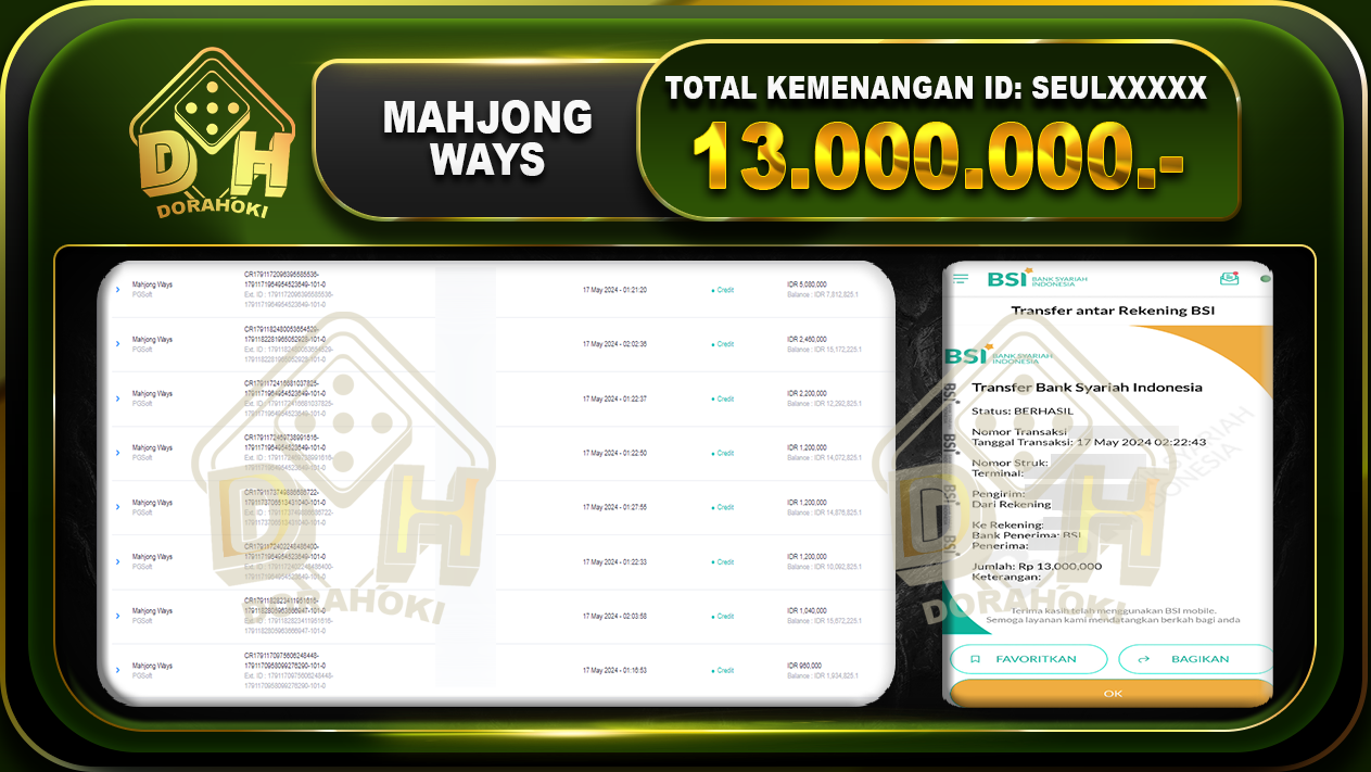 Mahjong Ways 13.000.000