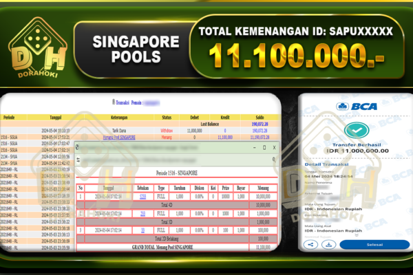 TOGEL SINGAPORE 11.100.000