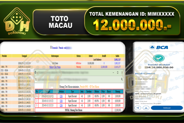 TOTO MACAU 12.000.000