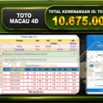 TOTO MACAU 4D 10.675.000