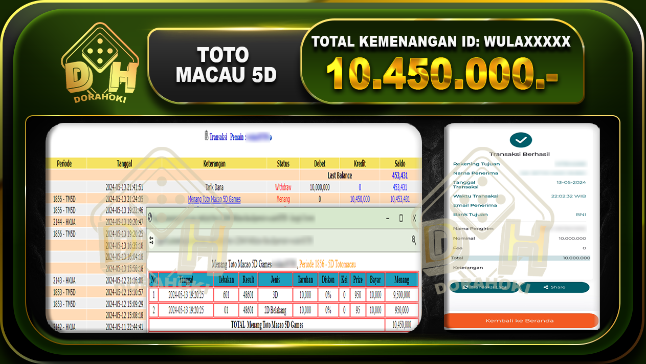 TOTOMACAU 5D 10.450.000