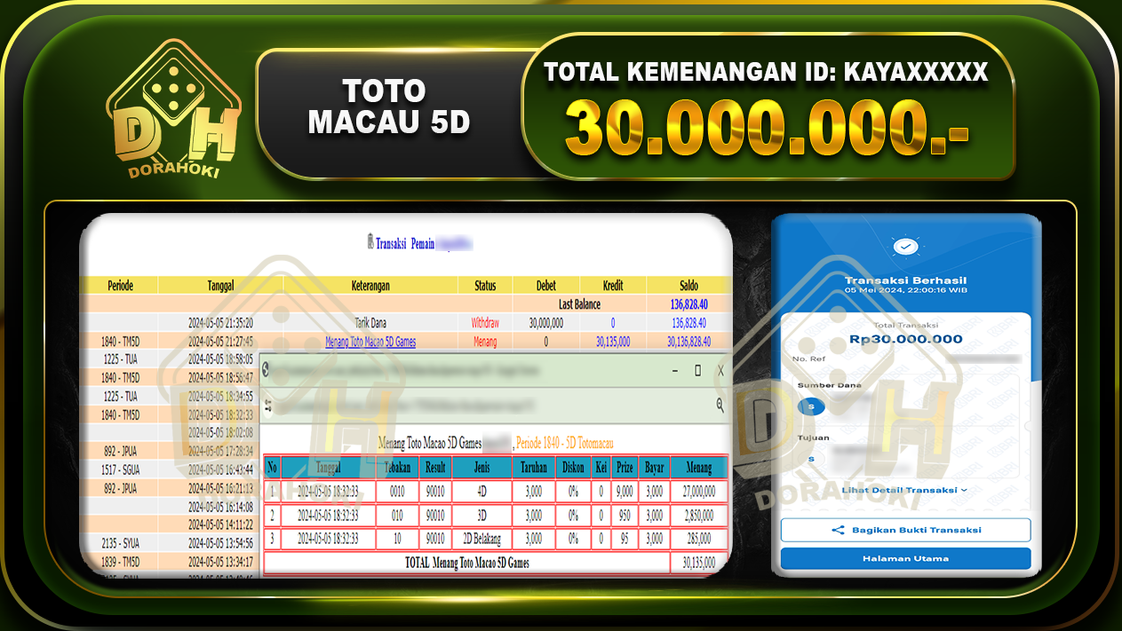 TOTOMACAU 5D 30.000.000