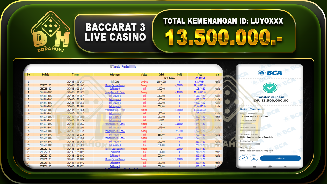 Baccarat 13.500.000