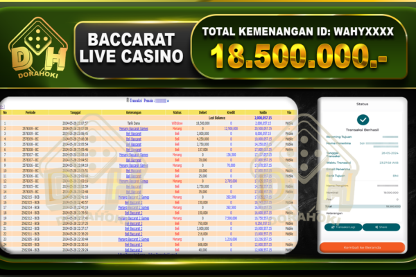 Baccarat 18.500.000