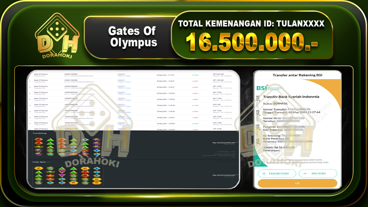 Gates Of Olympus 16.500.000