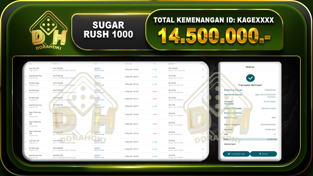 Sugar Rush 1000 14.500.000