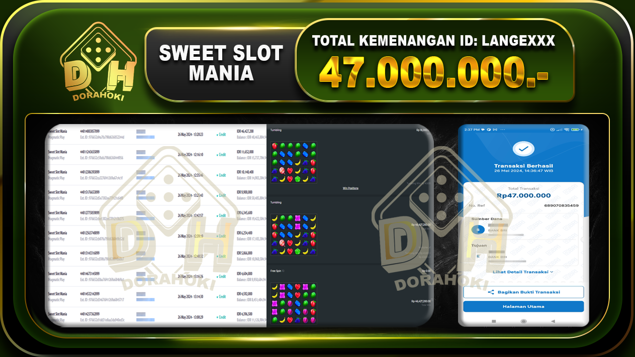 Sweet Slot Mania 47.000.000