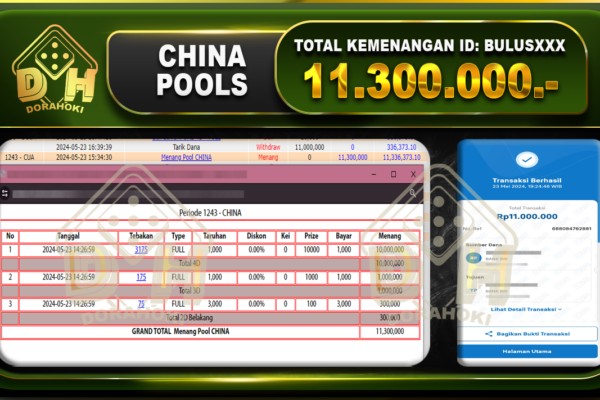 TOGEL CHINA 11.300.000