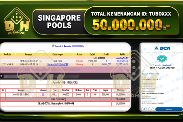 TOGEL SINGAPORE 50.000.000