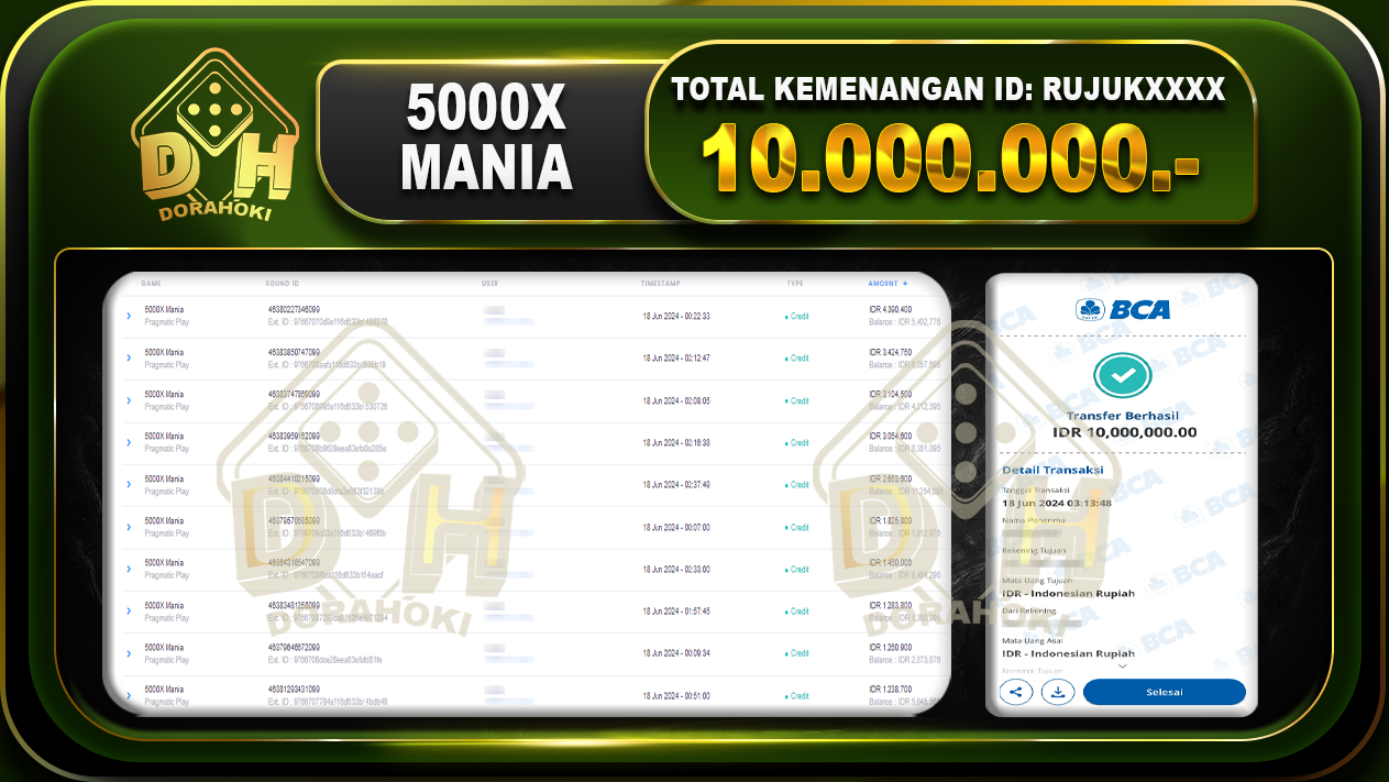 5000X MANIA Rp.10.000.000