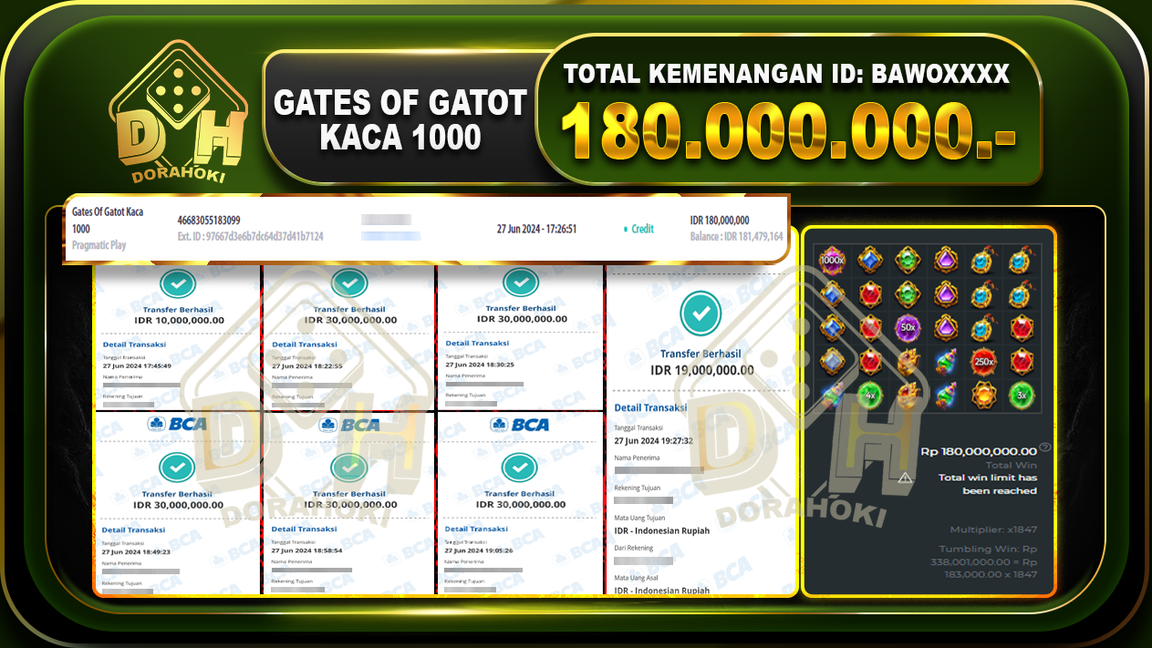 GATES OF GATOT KACA 1000 Rp.180.000.000