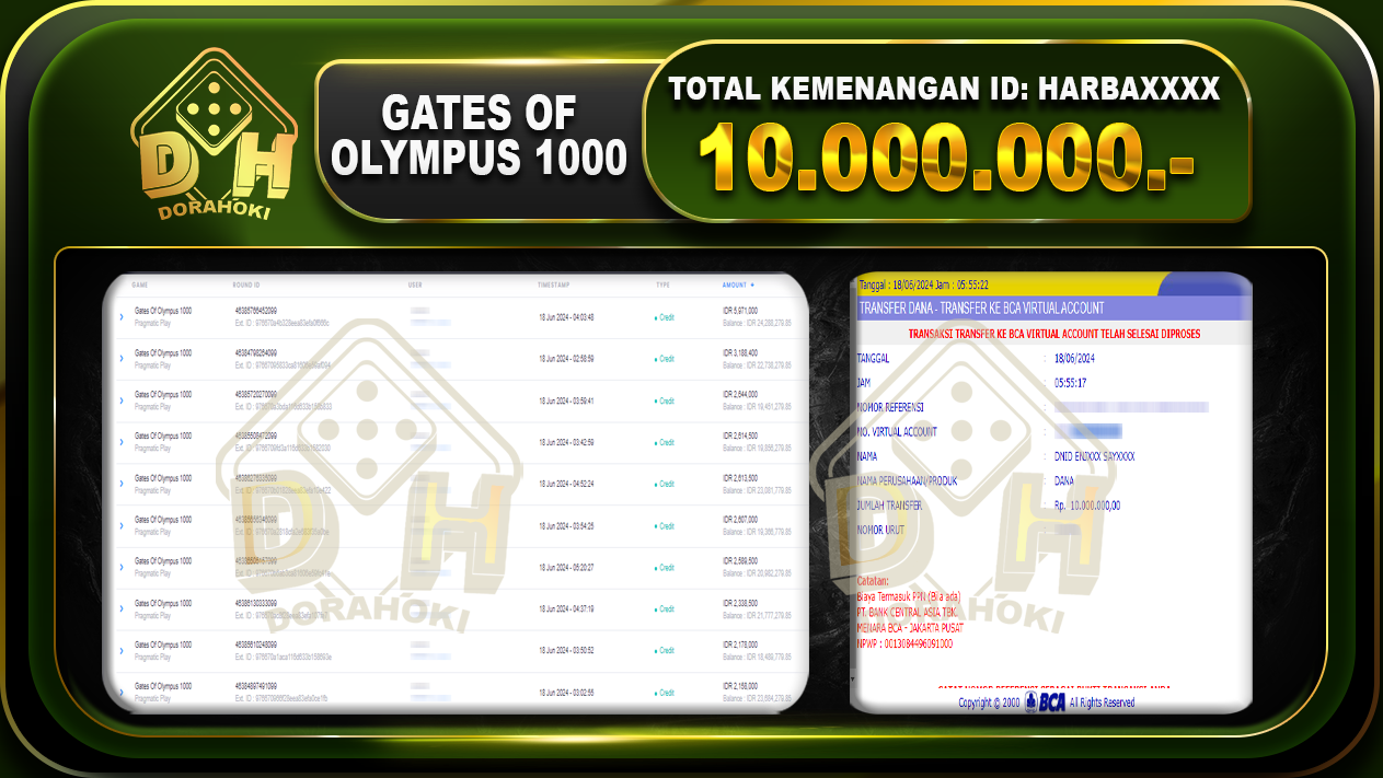 GATES OF OLYMPUS 1000 Rp.10.000.000