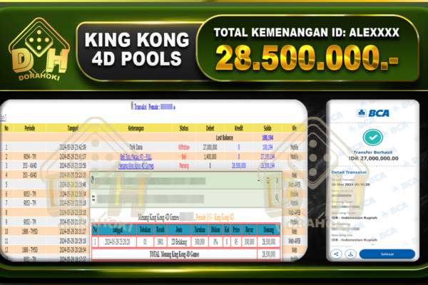 KingKong 4D 28.500.000