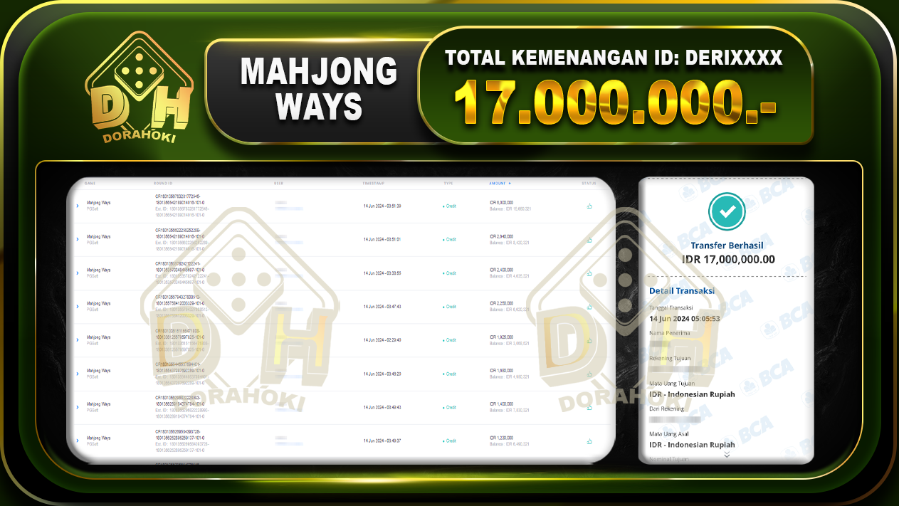 MAHJONG WAYS Rp.17.000.000