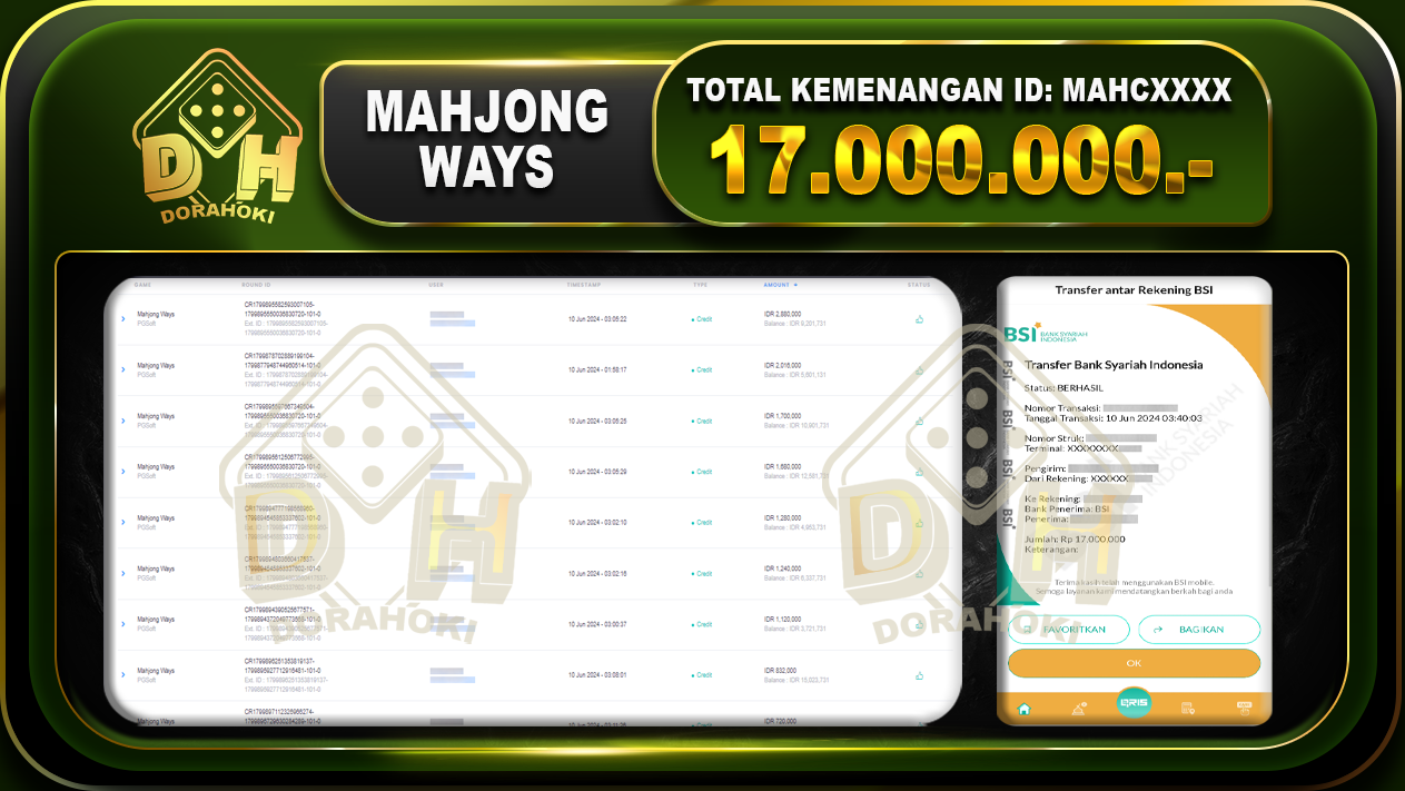 MAHJONG WAYS Rp.17.000.000